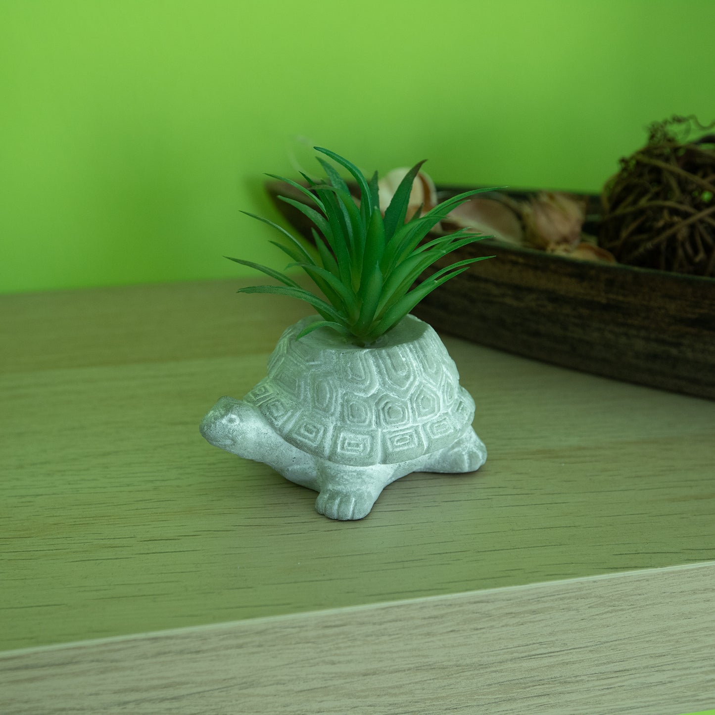 Kunstpflanzen Sukkulente mit Dekotopf Grau 8,5x6,5x9 cm