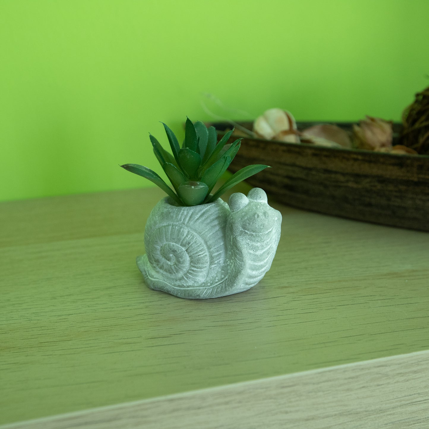 Kunstpflanzen Sukkulente mit Dekotopf Grau 8,5x6,5x9 cm
