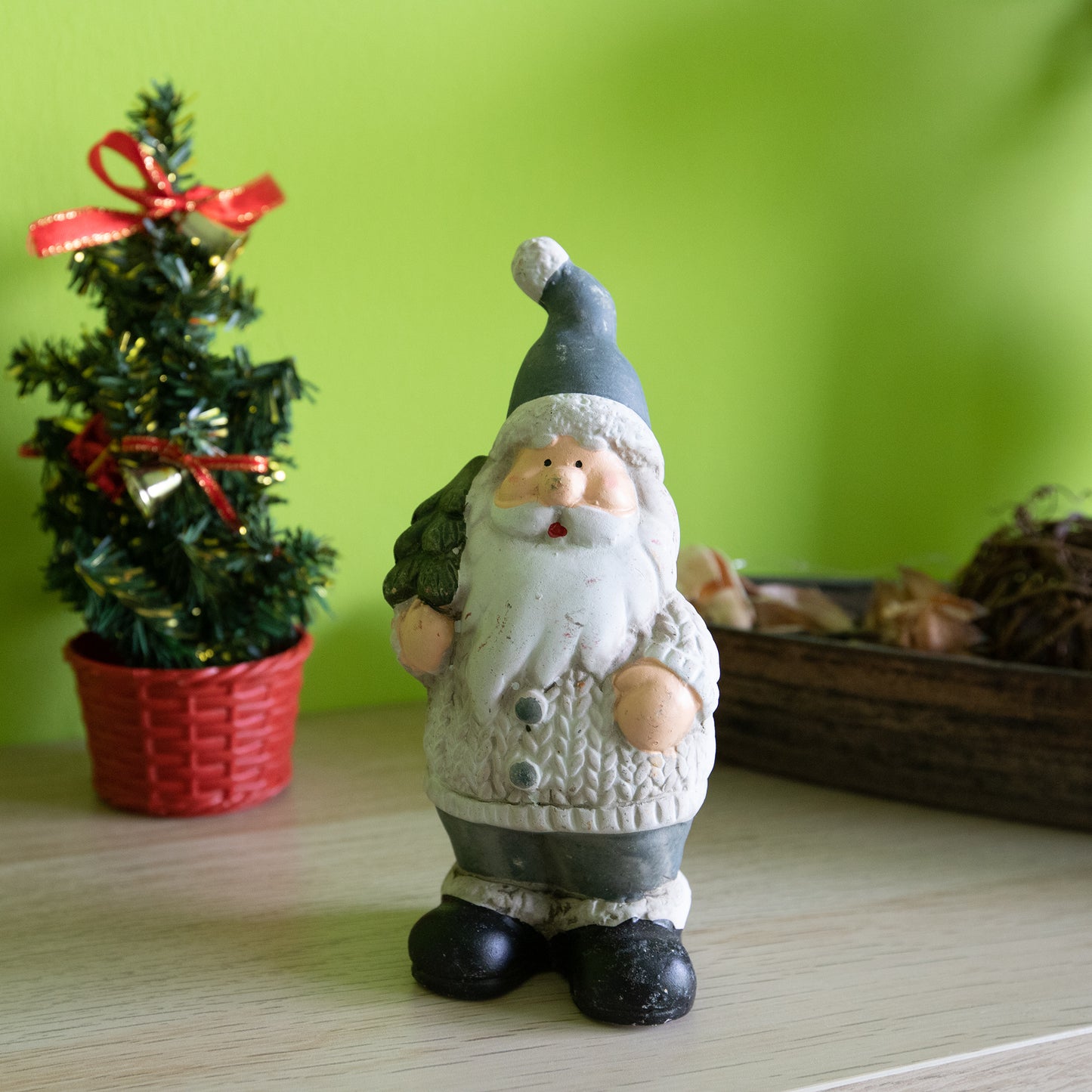 Deko-Figuren Weihnachtsmann und Schneemann 16 cm