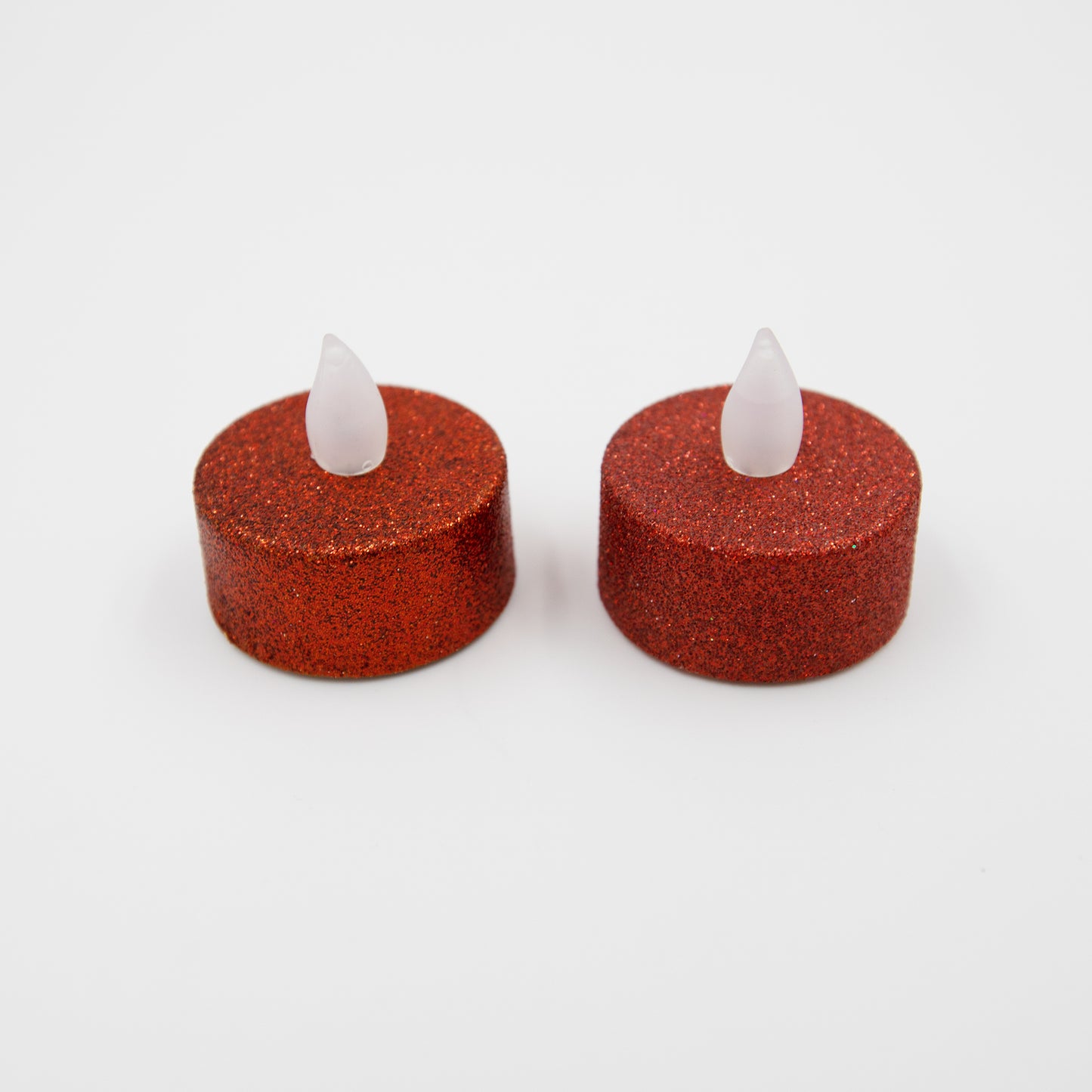 2x LED Teelichter Glitzer