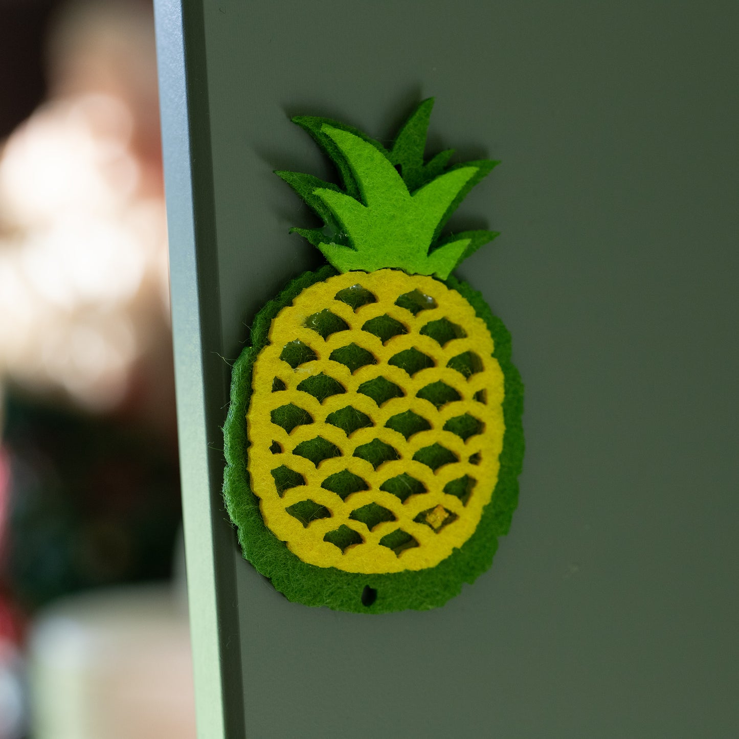 4x Dekosticker Ananas 4,3x7 cm