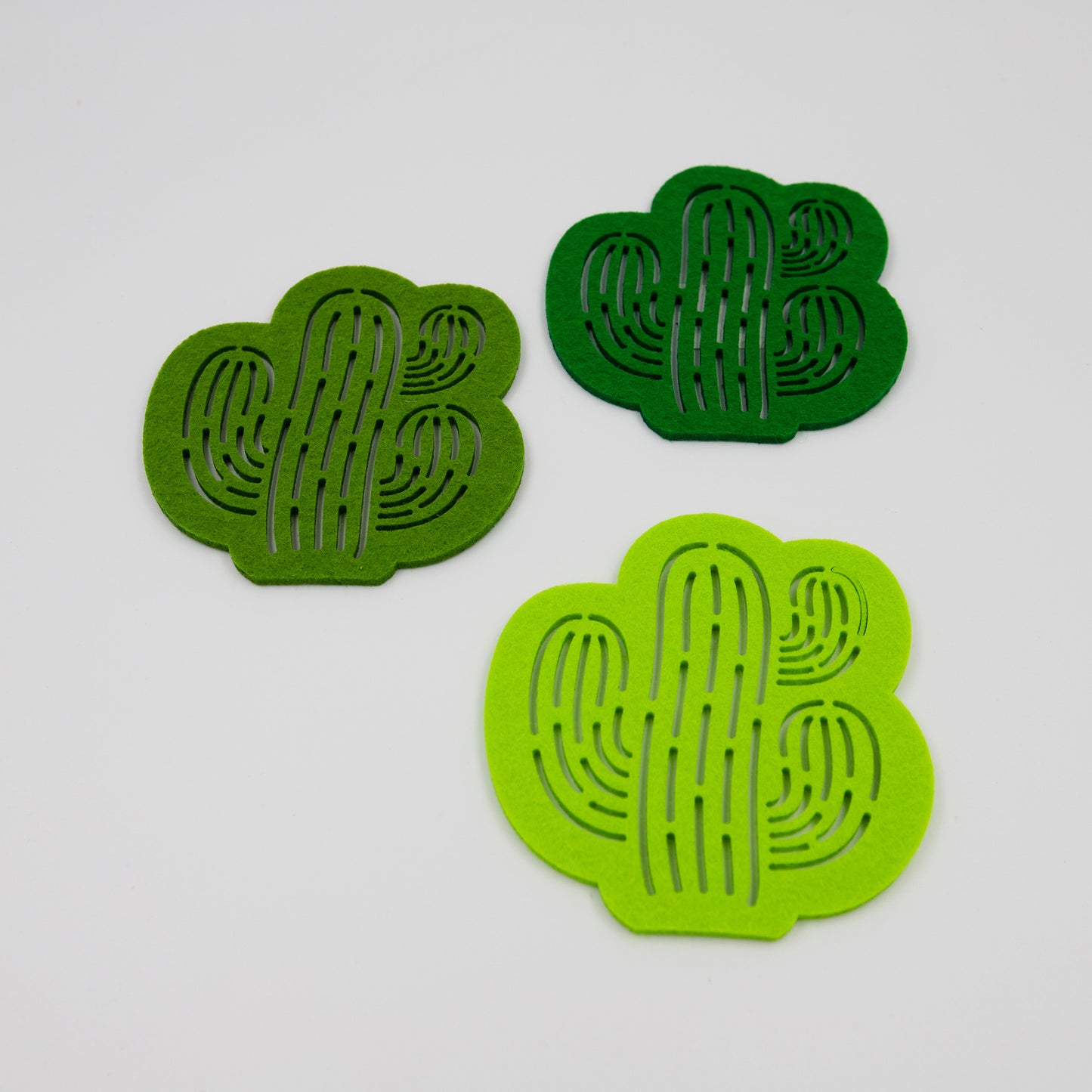 3x Dekomatte Kaktus 10x11 cm