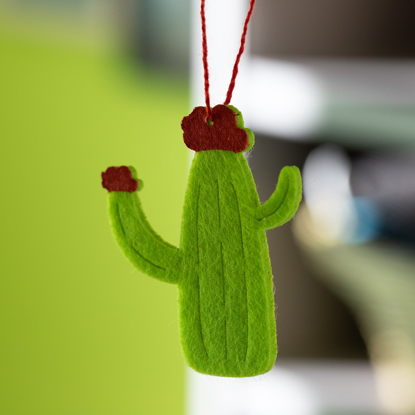 4x Hängedeko Kaktus Frucht 5x6 cm