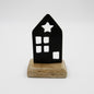 Deko-Aufsteller Haus 7,5x5x11,5 cm handgemacht