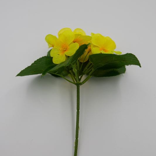 Kunstblume Primelstrauß Gelb 19 cm
