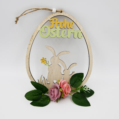 Deko-Hänger Osterei mit Blume