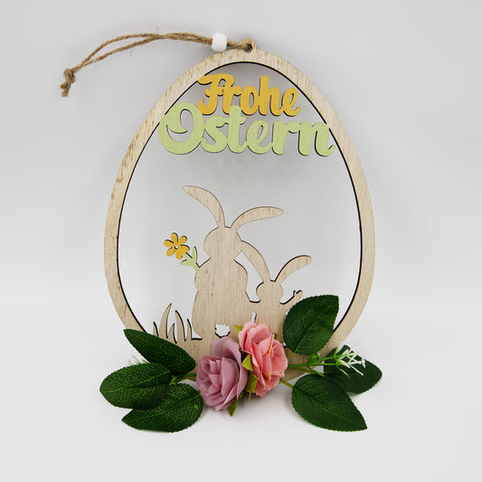 Deko-Hänger Osterei mit Blume
