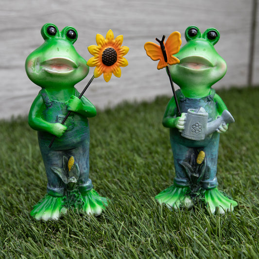 Deko-Figur Frosch Fridolin 15 cm