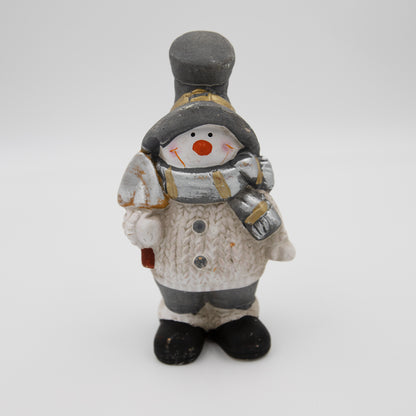 Deko-Figuren Weihnachtsmann und Schneemann 16 cm