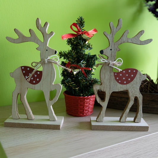 2x Dekofiguren Hirsche 10x4x19 cm