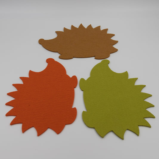 3x Dekomatte Igel 22x16 cm