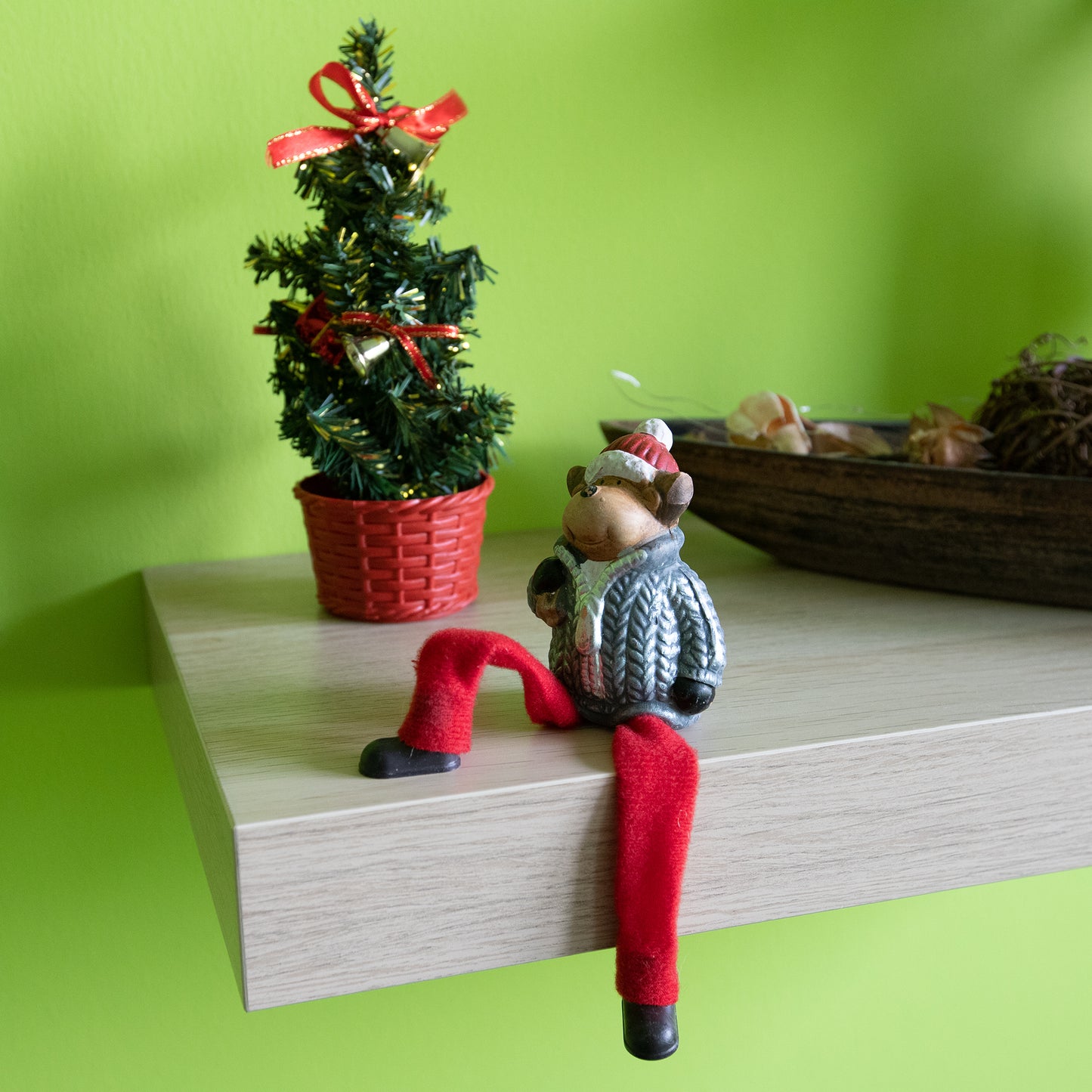 Deko-Figur Kantenhocker Rentier und Schneemann 8 cm