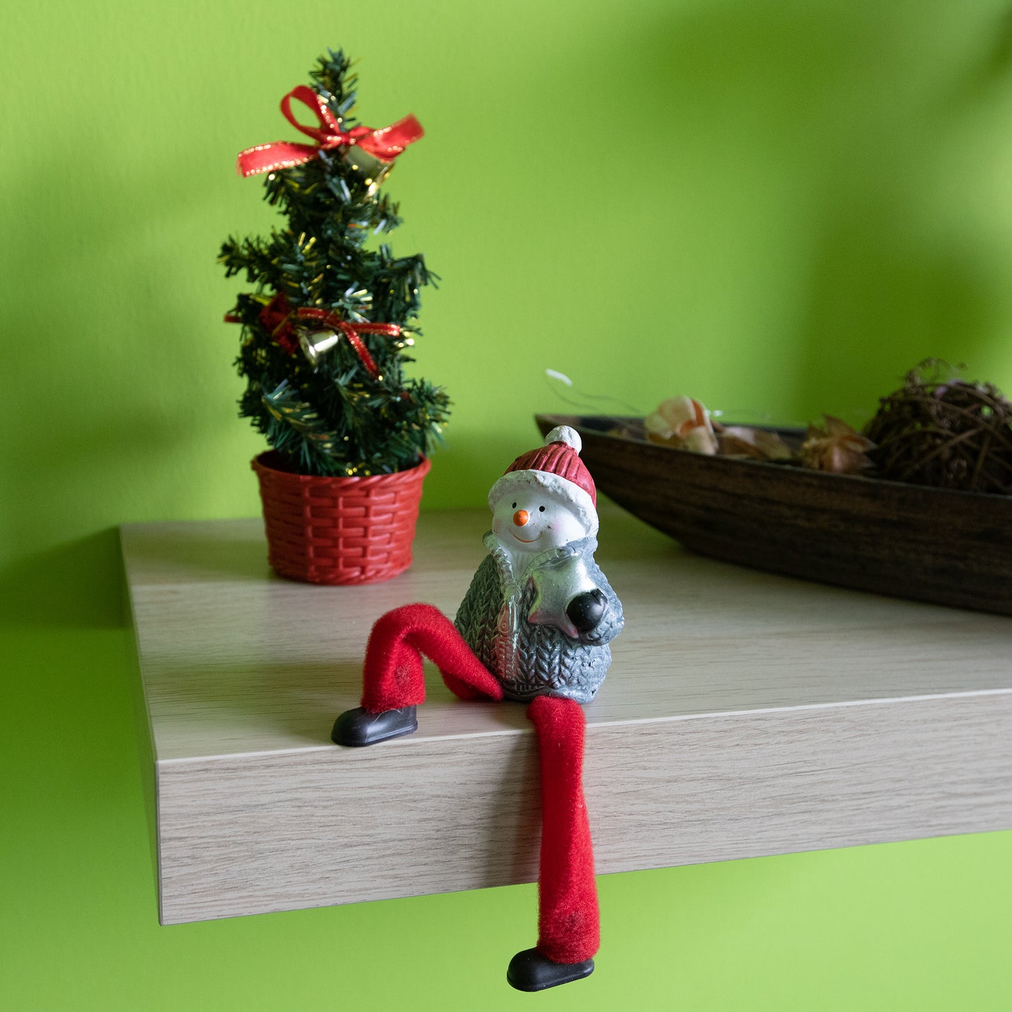 Deko-Figur Kantenhocker Rentier und Schneemann 8 cm