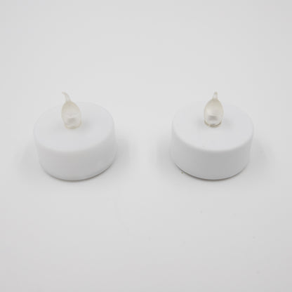 2x LED Teelichter Flackern Gelb