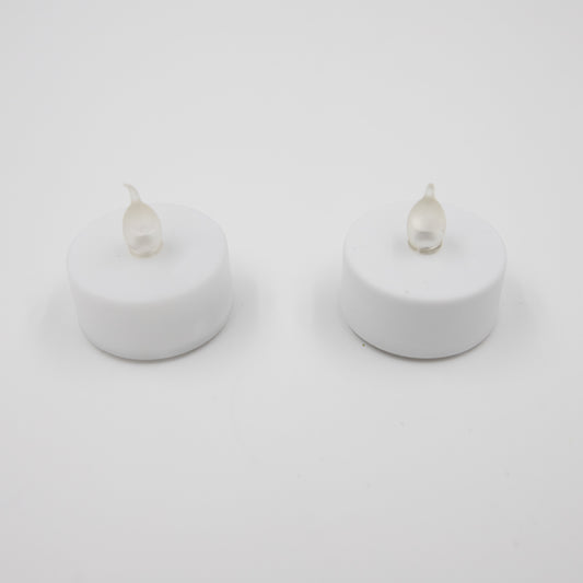 2x LED Teelichter Flackern Gelb