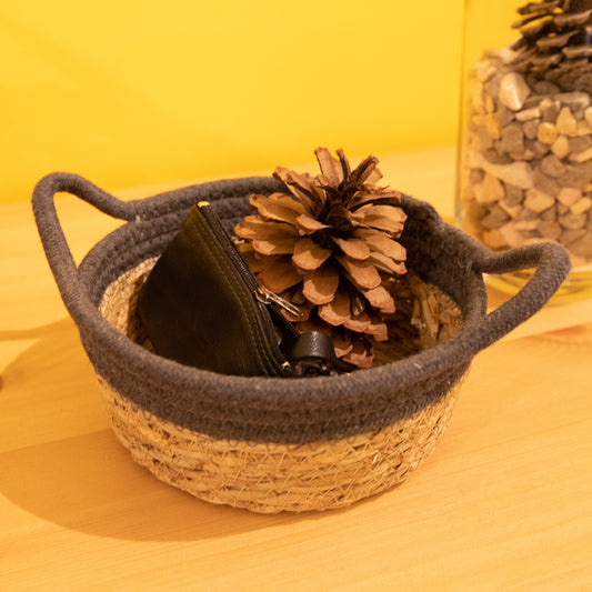 Seegraskorb mit Baumwollband 18x7 cm