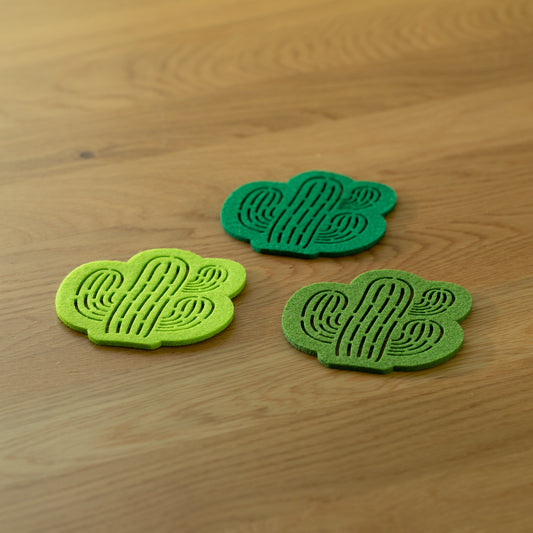 3x Dekomatte Kaktus 10x11 cm
