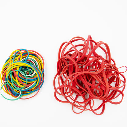 Gummiringe 50g Bunt oder Rot