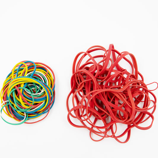 Gummiringe 50g Bunt oder Rot
